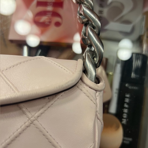 Tory Burch Mini Fleming Soft Polished-Grain Crescent Bag - Picture 5 of 8